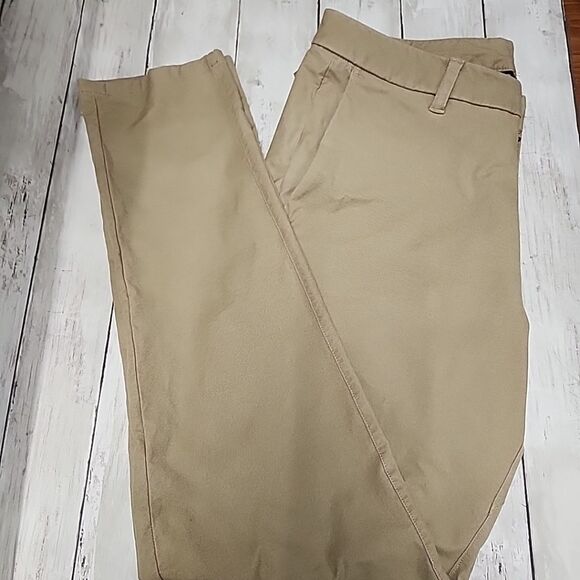 Lululemon ABC Slim Fit Pants Men 34 x 31 Khaki Brown Chino Trouser Smooth Twill - Picture 1 of 16